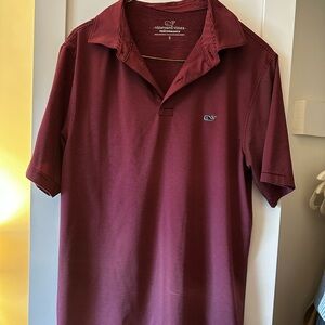 Vineyard Vines Red Polo Shirt Classic Casual Style